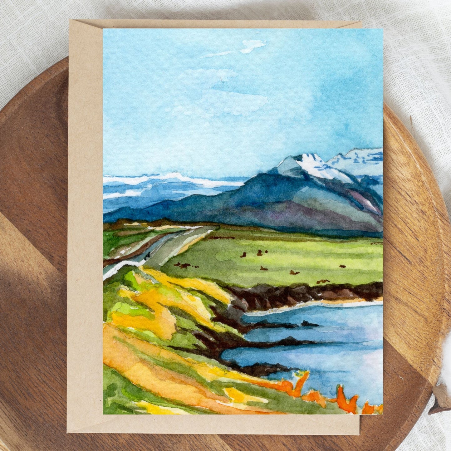 Mountain + the Sea Landscape Greeting Card | 4x5.5"